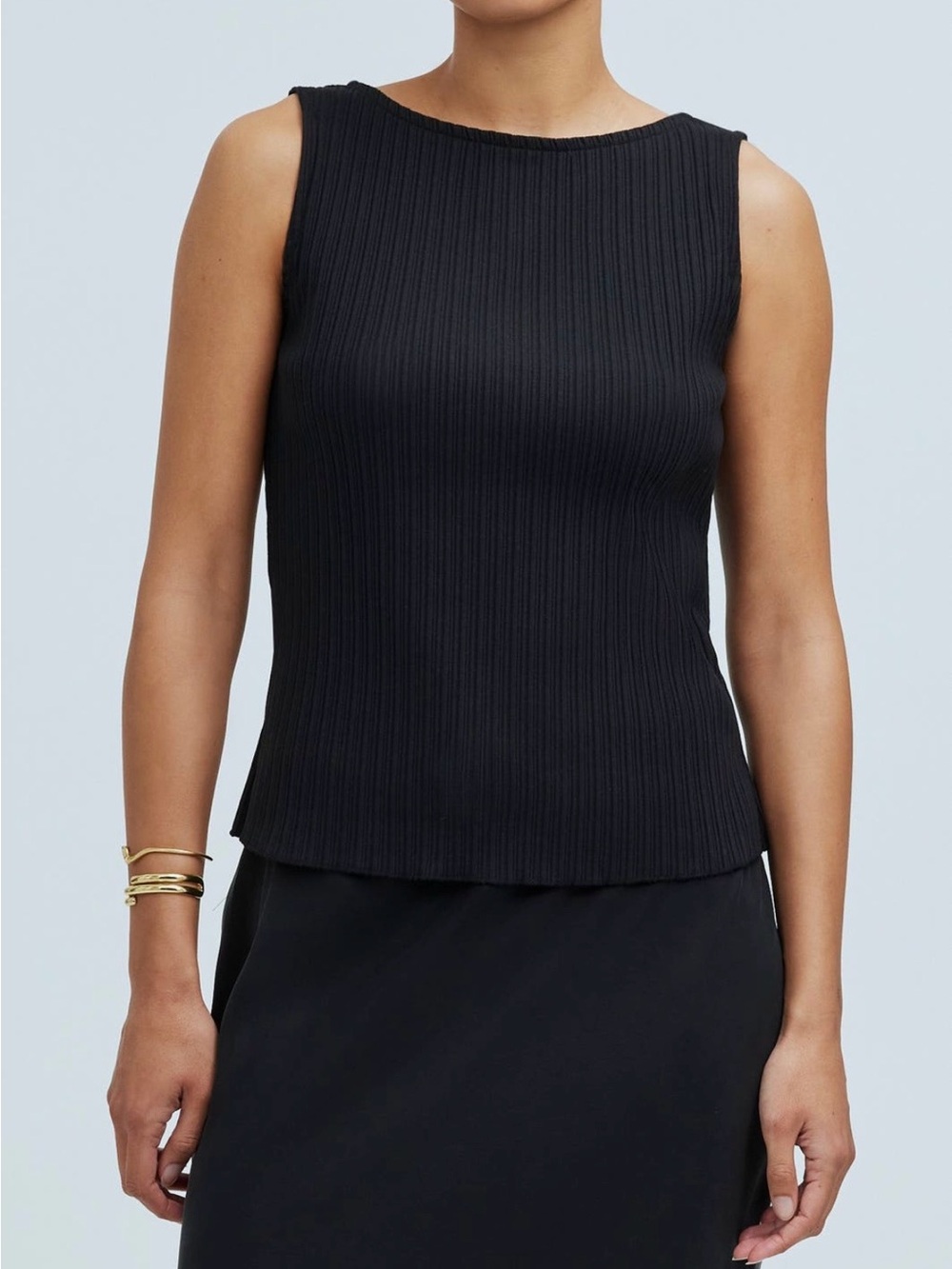 Madewell Black Ribbed Tank Top - NWOT